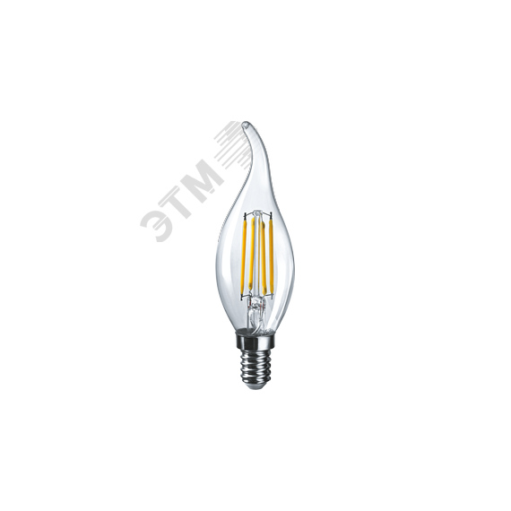 Лампа светодиодная LED 6вт Е14 теплый свеча на ветру FILAMENT Navigator Group 61355