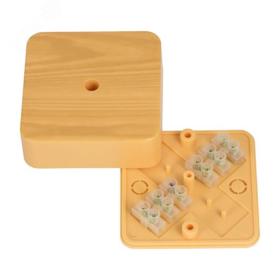 Коробка разветвительная КМР-030-030кг (78х78х26) с клеммником светлое дерево PROxima EKF plc-kmr-030-030kg-s