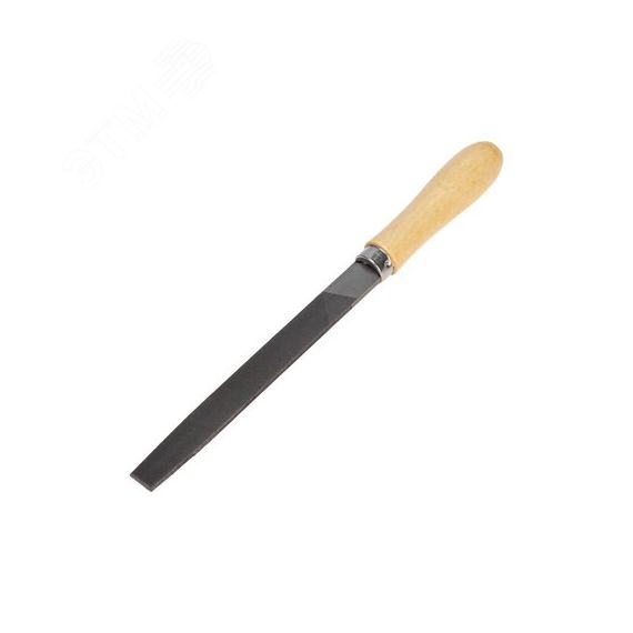 Напильник плоский 150  мм, деревянная ручка Kranz KR-12-4122