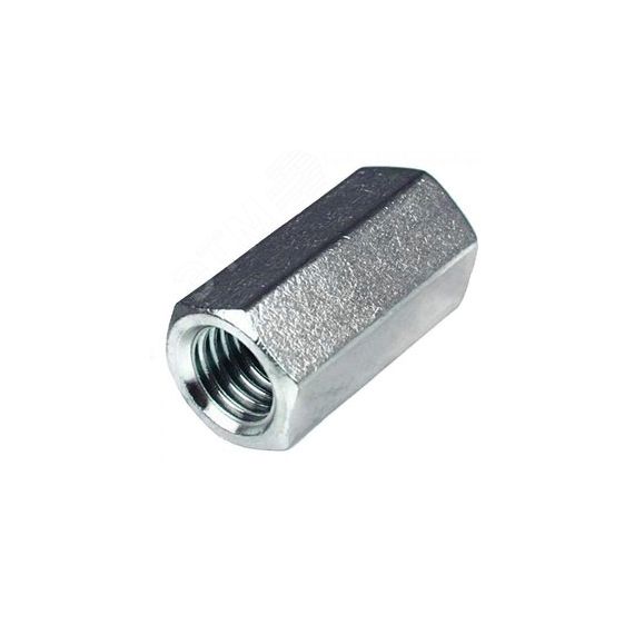 Гайка DIN 6334 М20 6 ZN шестигранная удлиненная (переходная, соединительная) ПроТек ГМ206Ц6334