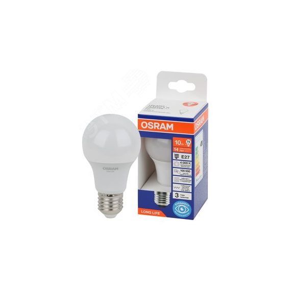 Лампа светодиодная LED 10Вт Е27 4000К 806Лм груша 220В (замена 75Вт) OSRAM LEDVANCE 4099854186004