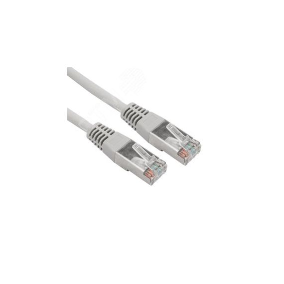 Патч-корд F/UTP, CAT 5e, RJ45-RJ45, 26AWG, LSZH, серый, 1м, REXANT 02-0110-1