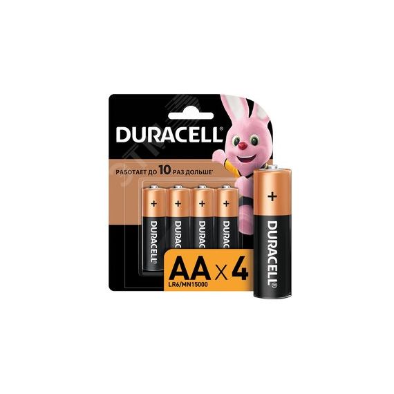Элемент питания LR6 AA-4BL BASIC NEW Duracell Duracell Б0014045