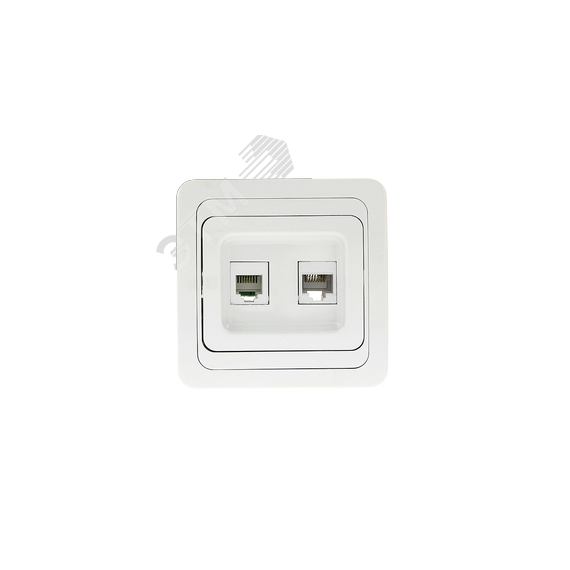 Лондон Розетка RJ45+Phone белая EKF EEK00-135-10