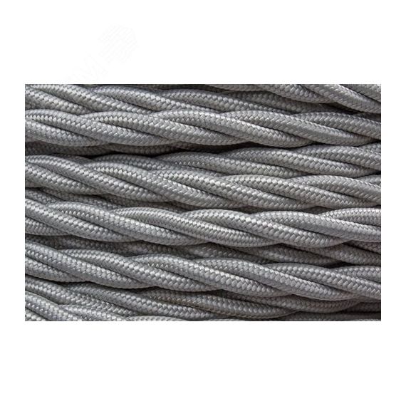 Ретро провод 3х0.75 Титан (матовый) 10м Бирони B1-432-717-10