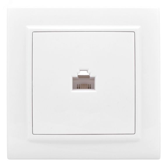 Розетка Минск RJ-45 1-местная СП белая EKF ERK01-035-10