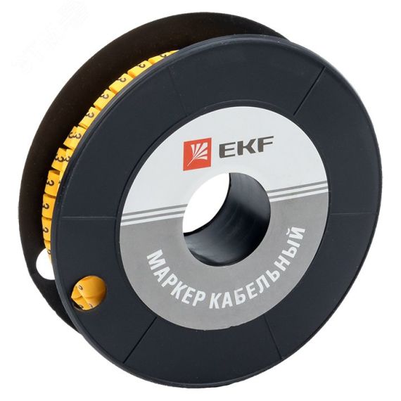 Маркер кабельный 2.5кв.мм 3 (1000ед) (ЕС-1) EKF plc-KM-2.5-3