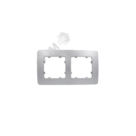 Рамка двухместная, скрытой установки, цвет серебро HEGEL Р412-06