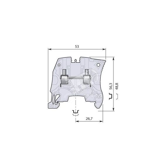 Клемма винтовая ZS6-YL 6мм.кв. желтая TE Connectivity ОУЭО 1SNK506060R0000