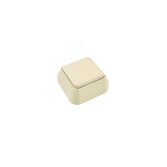 Выключатель одноклавишный наружный бежевый Makel 45201