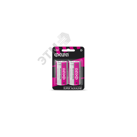 Элемент питания LR20 Super Alkaline, блистер, 2шт. ФАZA 2858535