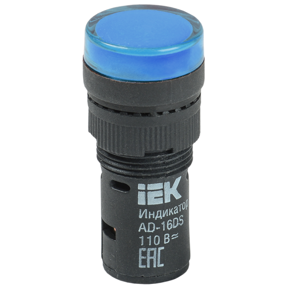 Лампа AD16DS(LED)матрица d=16мм синий 110В AC/DC IEK