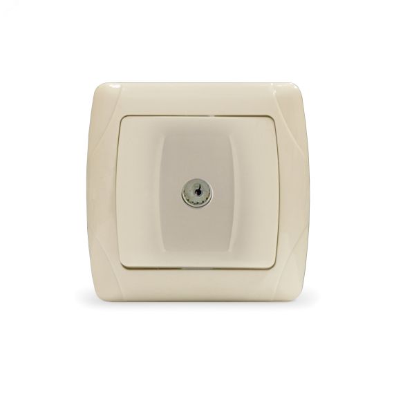 Маргарита розетка телевизионная одноместная  с/у, оконечная, 75Ом, ч/д 4-2400Мгц, сл.кость (ivory) (еврослот) Универсал М0027-I