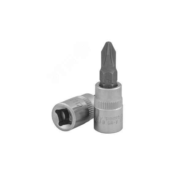 Насадка торцевая 1/4''DR с вставкой-битой крестовой, РН2, 37 мм Jonnesway S11H202