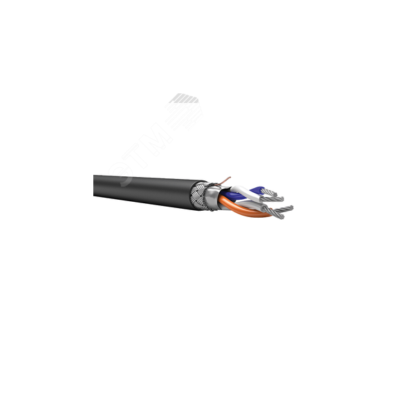 Кабель ТехноКИМ-300 ПЭоПнг(A)-HF 2x0.75 бз ТУ 3581-018-53930360-2015 черный ТЕХНО ЦБ-00084431