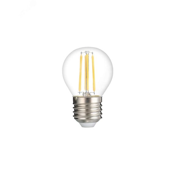 Лампа сетодиодная декоративная LED 6w E27 4000K шар прозрачный филамент 230/50 Jazzway JazzWay 5021068