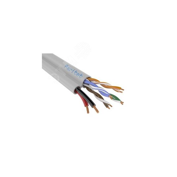 Кабель(провод) ParLan combi U/UTP4 Cat5e PVC 2х0.75 Паритет U/UTP4 Cat5e PVC 2х0,75