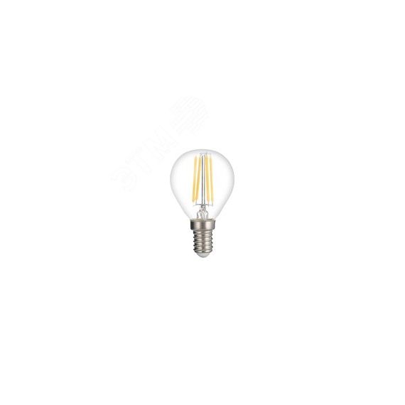 Лампа сетодиодная декоративная LED 6w E14 4000K шар прозрачный филамент 230/50 JazzWay 5021037