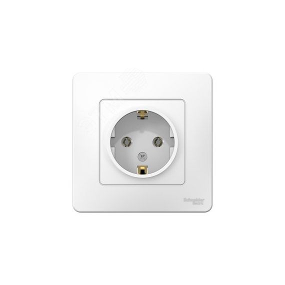 BLANCA скрытой установки розетка с заземлением без шторок, 16А, 250В, белый SE (Systeme) BLNRS001011