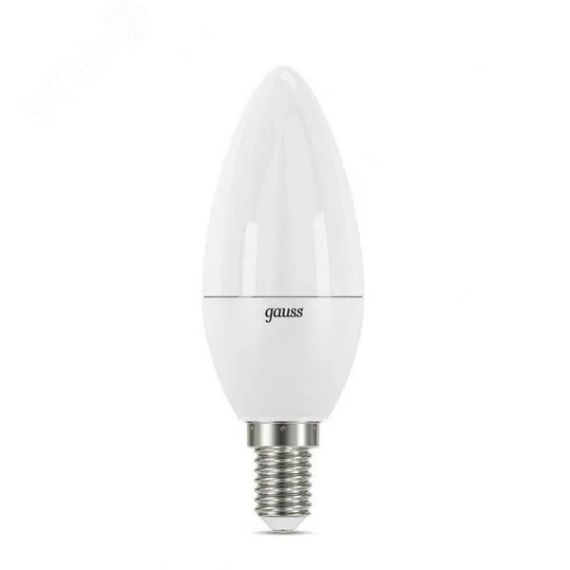 Лампа светодиодная LED 6.5 Вт 550 лм 6500К AC150-265В E14 свеча холодная  Black Gauss Gauss 103101307