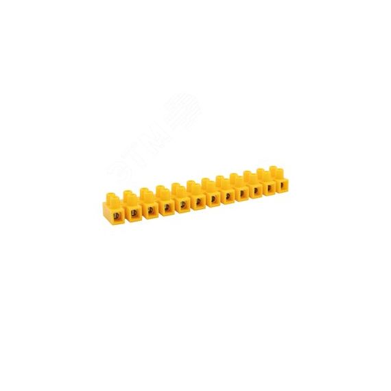 Колодка клеммная винтовая KВ-16 6-16, ток 30 A, полиэтилен желтый 10шт, REXANT REXANT 07-5016-3