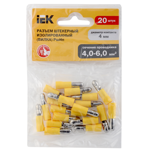 Разъем РшИп 5,5-4 штекер (20шт/упак) IEK