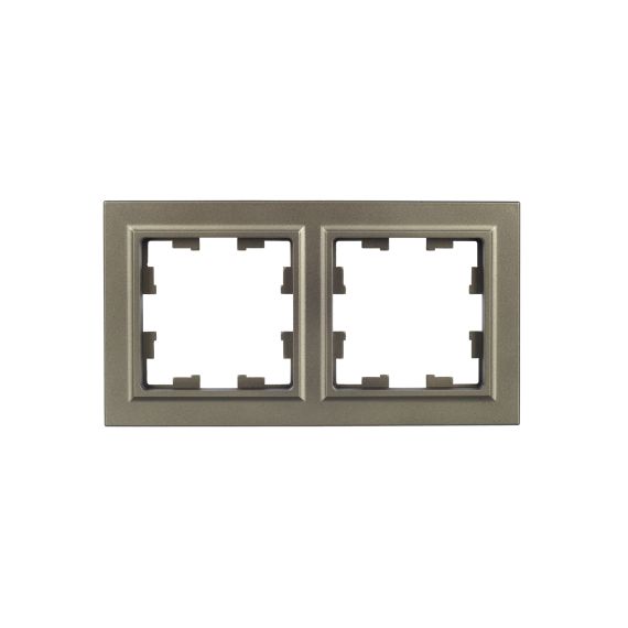 BRITE Рамка 2-местная РУ-2-БрШ шампань IEK