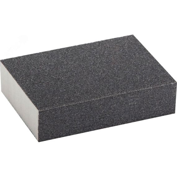 Губка шлифовальная ''ЭКСПЕРТ'' четырехсторонняя, SiC, средняя жесткость, Р120, 100х68х26 мм ЗУБР 35612-120