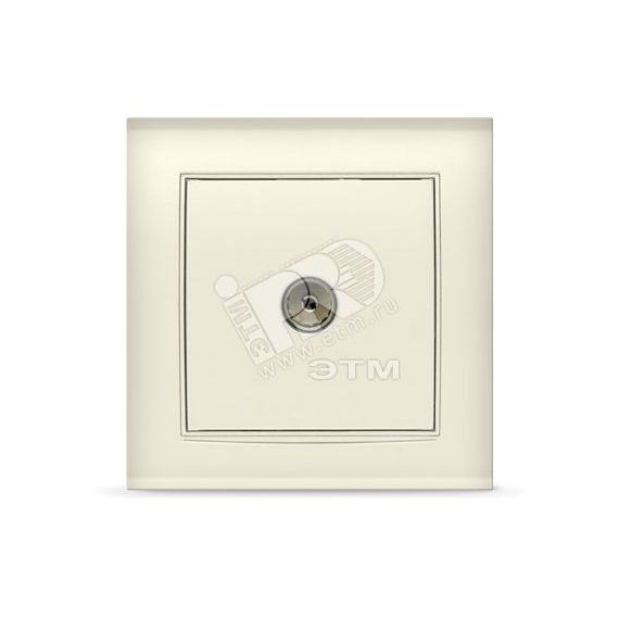 Розетка Бриллиант TV слоновая кость Универсал 7948790