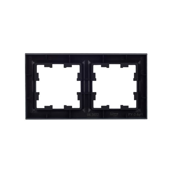 BRITE Рамка 2-местная РУ-2-БрЧ черный IEK
