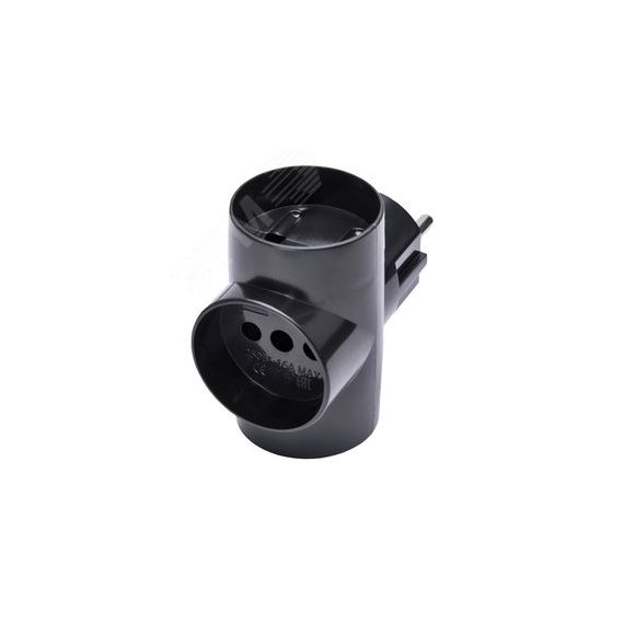 Разветвитель сетевой 3-местный б/з, черный, STEKKER ADP10-15-20