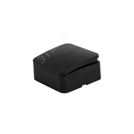 Выключатель двухклавишный 250В 10А серия София черный матовый STEKKER STEKKER MSW10-20-05 49475