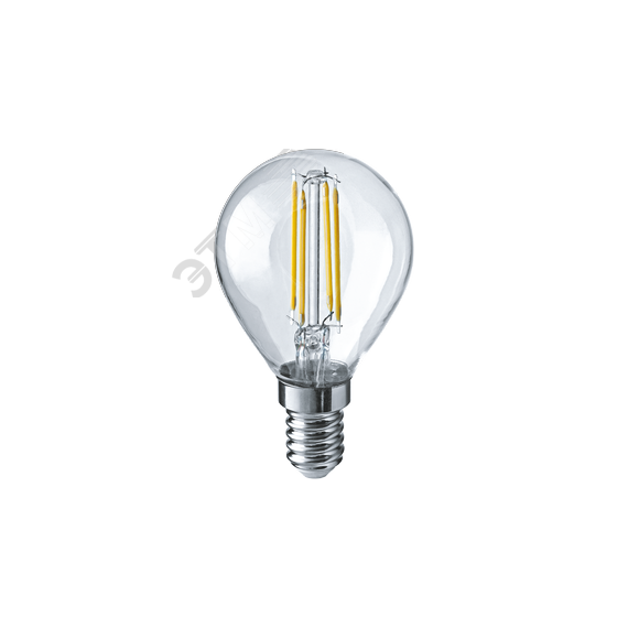 Лампа светодиодная LED 4вт Е14 теплый шар FILAMENT Navigator Group 71309