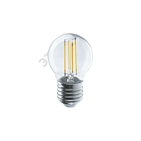Лампа светодиодная LED 4вт Е27 теплый шар FILAMENT Navigator Group 71310