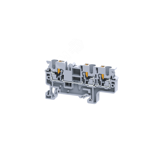 Клемма с 3-мя контактами push-in 4 кв.мм OptiClip СP-4-TRIPLET-I-серый КЭАЗ 331848