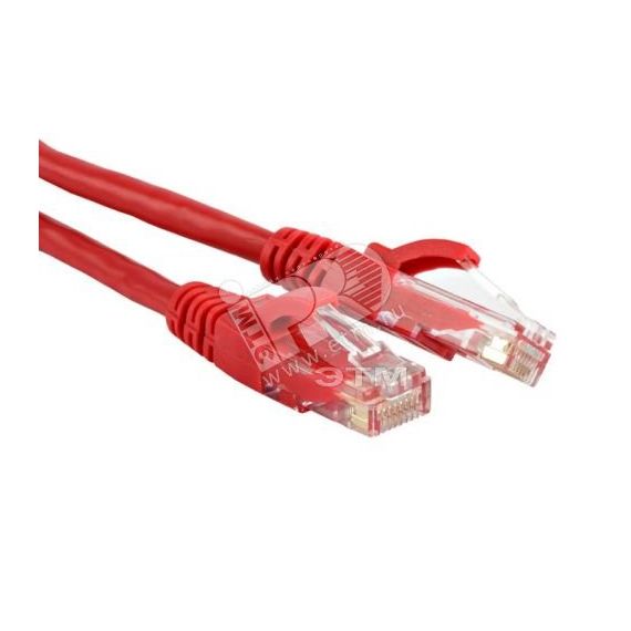Патч-корд U/UTP категория 5е LSZH 0.15м красный Hyperline 229919