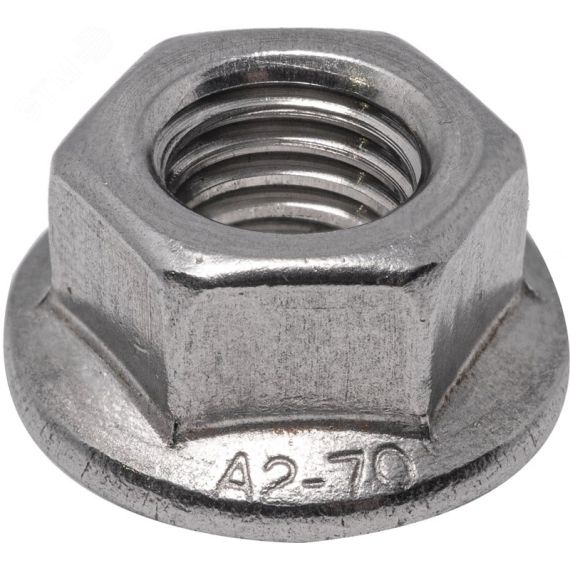 Гайка шестигранная с фланцем DIN 6923 М16 A2 КМП А2 6923 М16/25