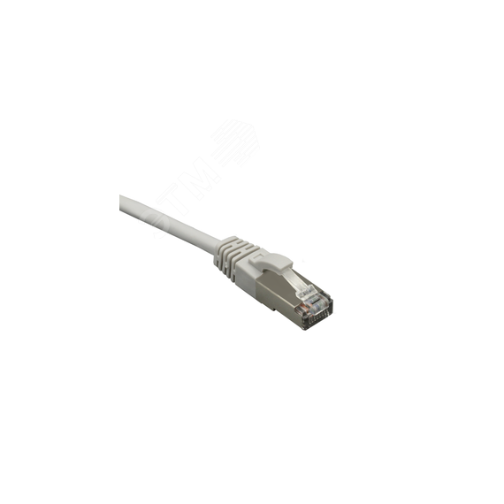 Патч-корд FTP 6 4x2 24AWG (7x0.2mm) Cu LSZH серый 0,3м СУПР 10-0712