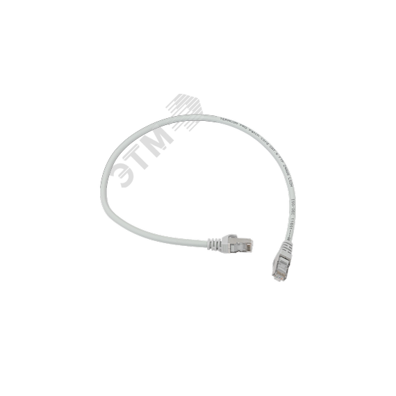 Патч-корд TERACOM PRO Cat.6 экранированный FTP оболочка LSZH серый (0.5м) EKF TRP-6FTP-LSH-05M-GY