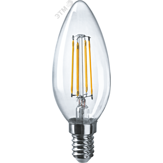 Лампа светодиодная LED 4вт E14 теплый свеча FILAMENT Navigator Group 71307