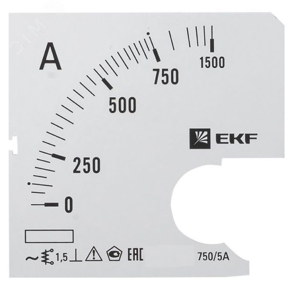 Шкала сменная для A961 750/5А-1,5 PROxima EKF s-a961-750