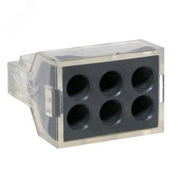Строительно-монтажная клемма СМК 773-106 6 отверстий 1,0-2,5мм2 блистер (5шт.) PROxima EKF plc-smk-106b