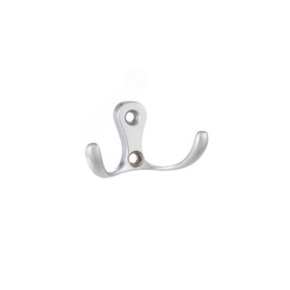 Крючок 207, 2-х рожковый, мат. хром (1 шт)  - пакет Tech-Krep Tech-Krep 129923