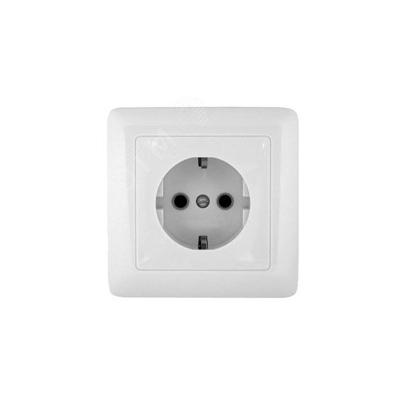 ХИТ Розетка скрытая с заземлением 250В 16А белая SE (Systeme) RS16-134-B