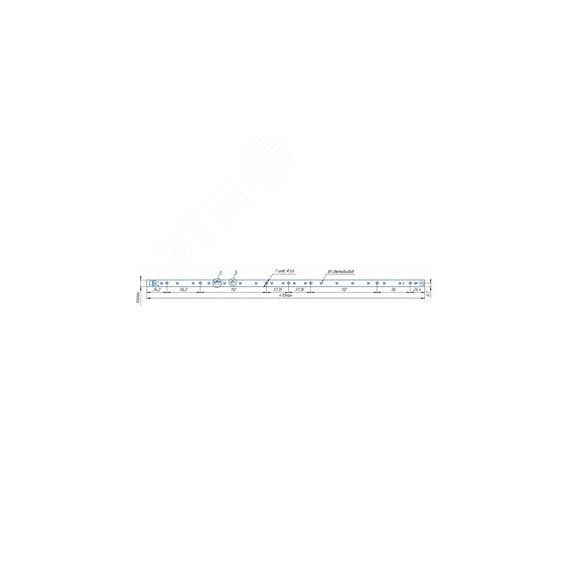 Модуль светодиодный LINE 470x11.6 AL1 2x9 Lumileds 2835 CRI80 5000K DL250 Аргос-Электрон MOD4702951