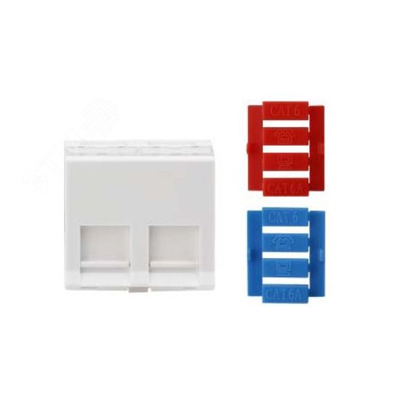 Вставка угловая 45x45 для 2х модулей Кeystone Jack Hyperline SIP3A-2K-M45-45