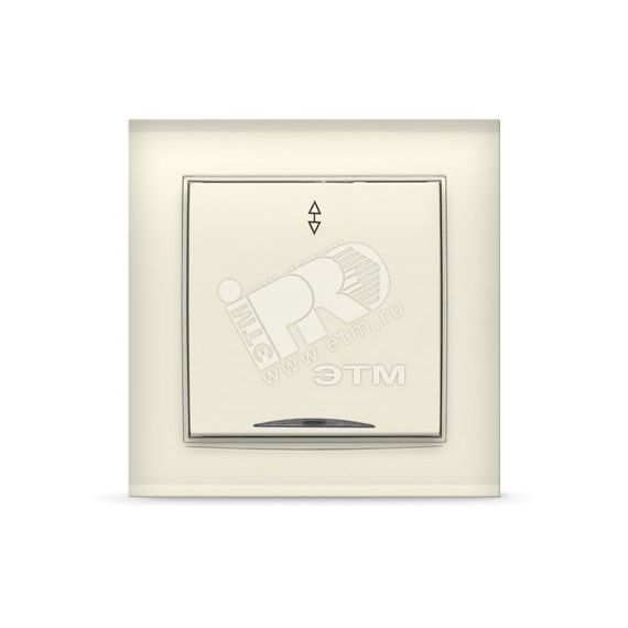 Выключатель Бриллиант одноклавишный проходной с подсветкой слоновая кость Универсал 7948608