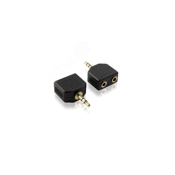 Переходник - разветвитель аудио Jack 3.5 мм М на 2 Jack 3.5 мм F, черный Greenconnect GCR-AVA05