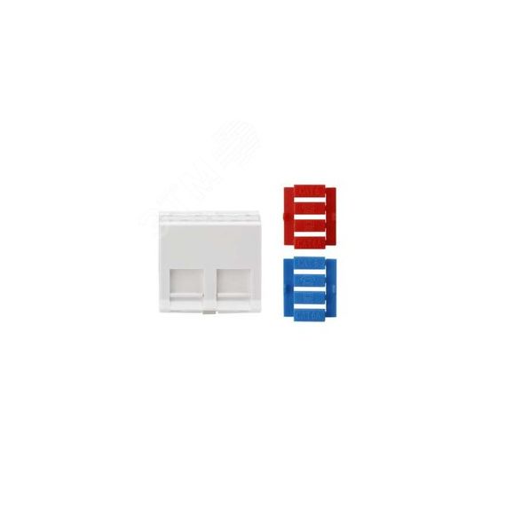 Вставка угловая 45x45 для 2х модулей Кeystone Jack Hyperline SIP3A-2K-M45-45
