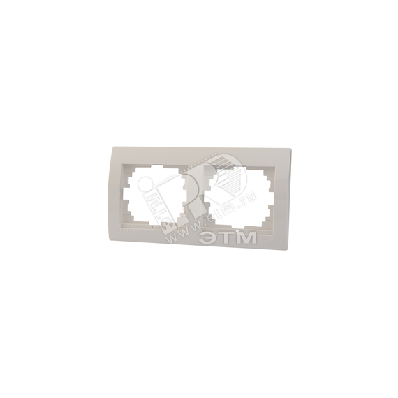 DERIY Рамка 2 поста горизонтальная белый Lezard 702-0200-147
